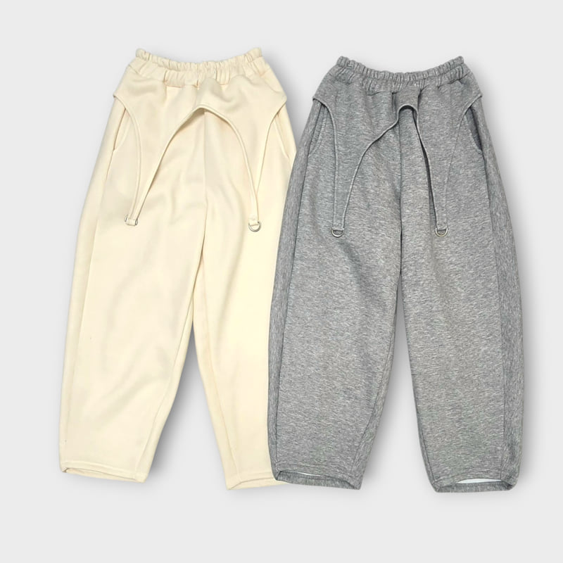 Lilas - Korean Children Fashion - #childofig - D Ring Double Layer Jogger Pants - 12