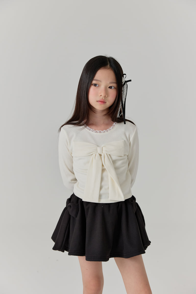 Lilas - Korean Children Fashion - #childofig - Big Ribbon Skirt - 10