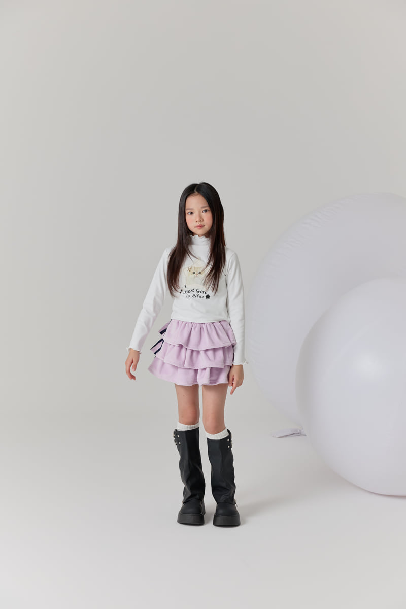 Lilas - Korean Children Fashion - #childofig - Velour Skirt - 3