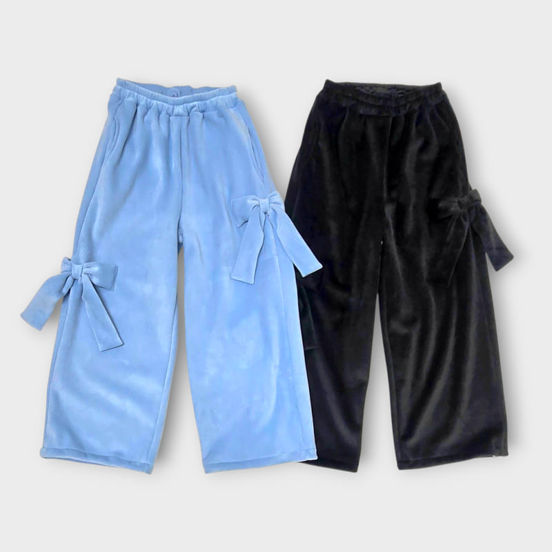 Lilas - Korean Children Fashion - #designkidswear - Duet Ribbon Wide Pants - 12