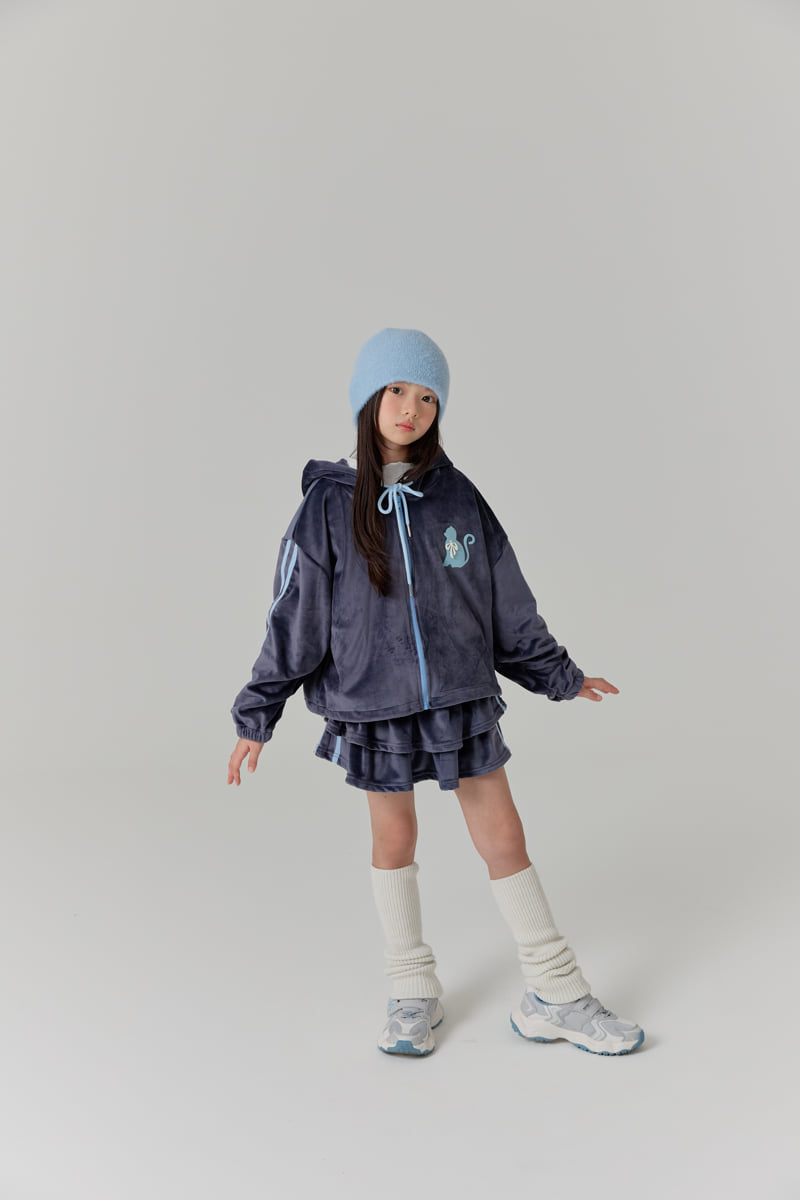 Lilas - Korean Children Fashion - #designkidswear - Velour Cat Jacket - 6
