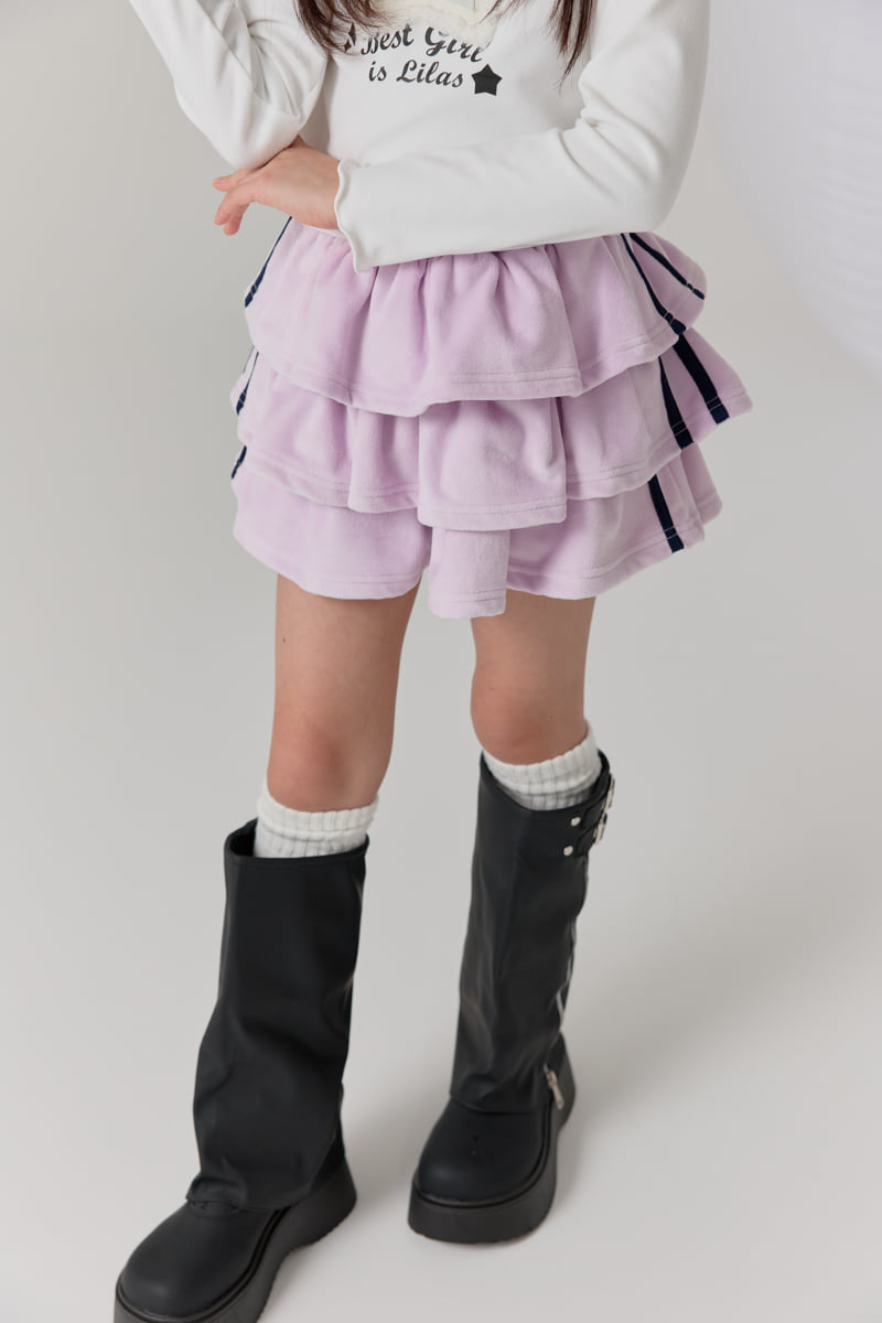 Lilas - Korean Children Fashion - #designkidswear - Velour Skirt - 5