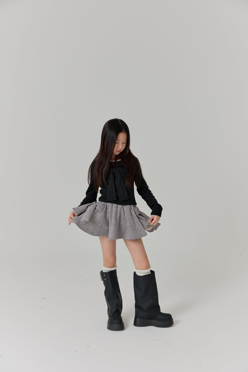 Lilas - Korean Children Fashion - #fashionkids - Big Ribbon Skirt