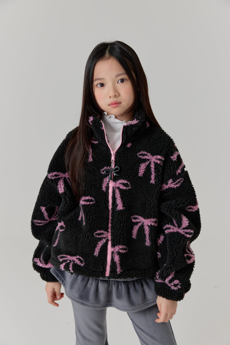 Lilas - Korean Children Fashion - #fashionkids - Ribbon Fleece Jacket