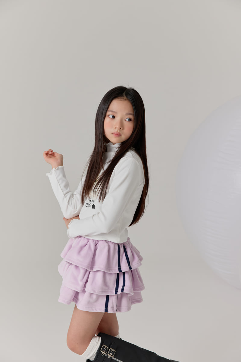 Lilas - Korean Children Fashion - #kidsshorts - Velour Skirt - 8
