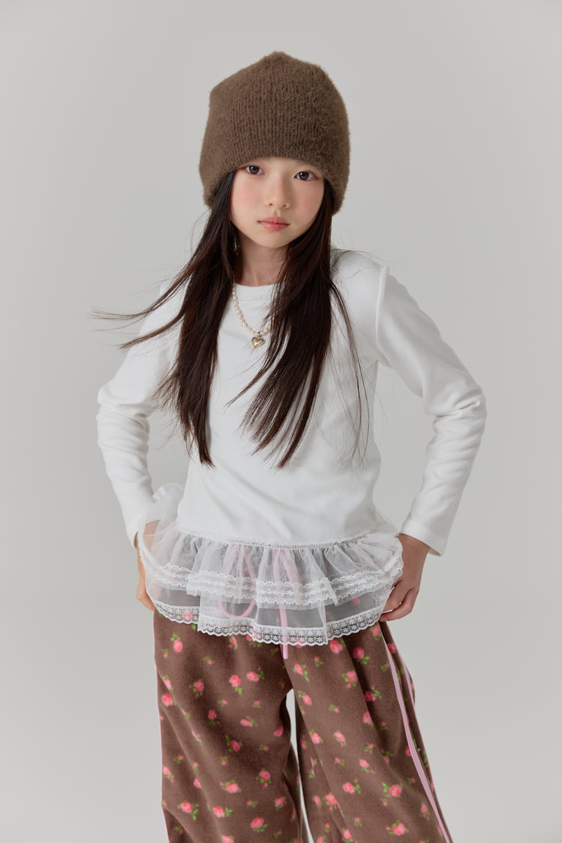Lilas - Korean Children Fashion - #kidsstore - Sweetie Lace Tee