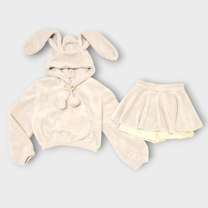 Lilas - Korean Children Fashion - #kidsstore - Bunny Boa Hoodie - 12