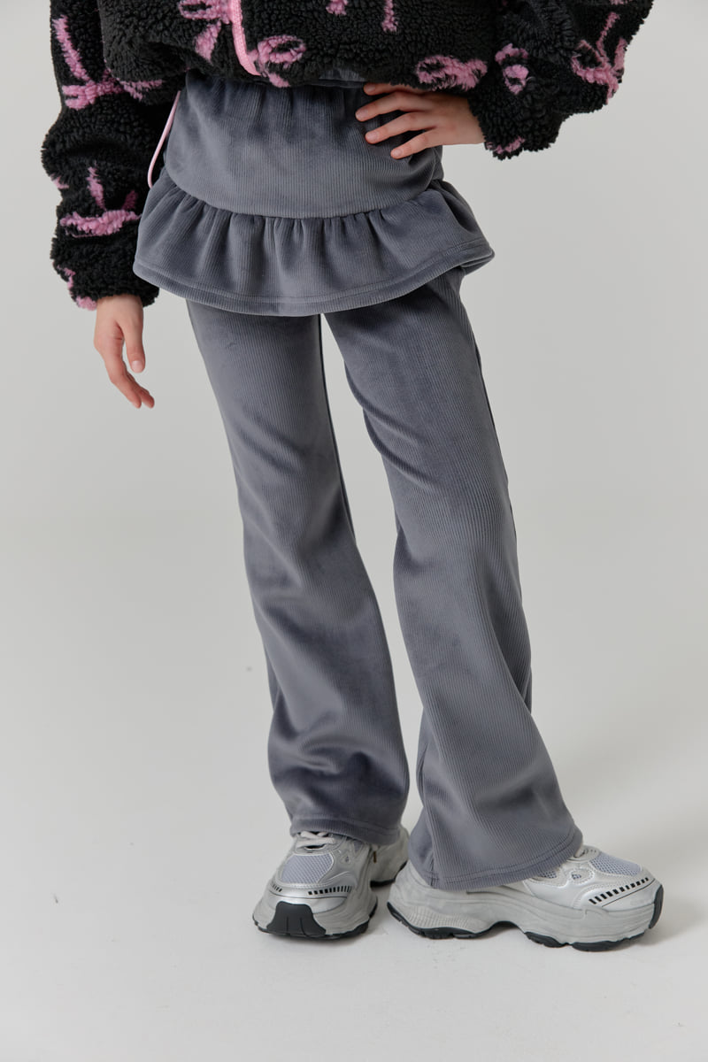 Lilas - Korean Children Fashion - #kidzfashiontrend - Double Layer Flare Pants - 9