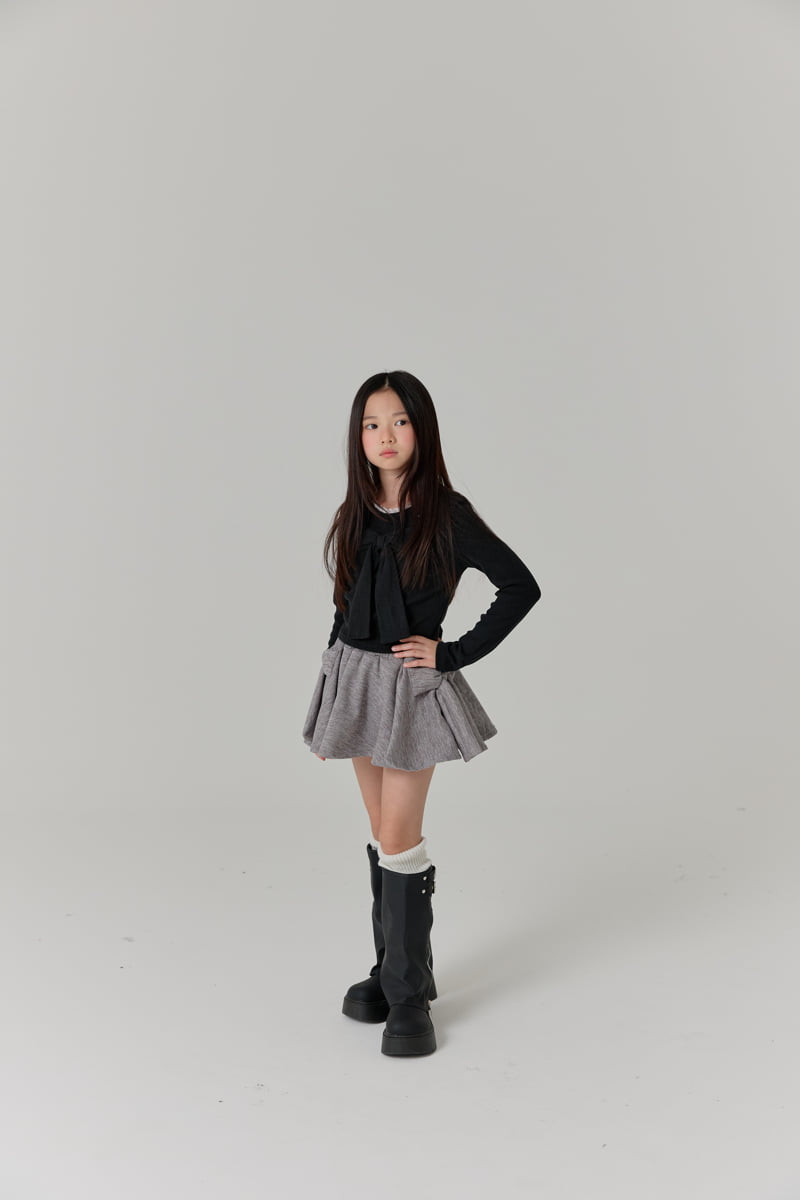 Lilas - Korean Children Fashion - #kidsstore - Big Ribbon Skirt - 4