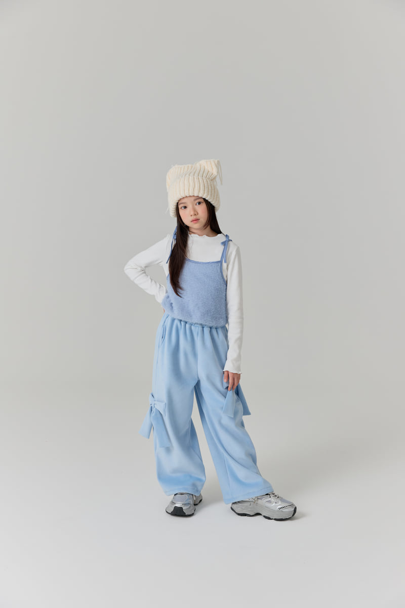 Lilas - Korean Children Fashion - #kidzfashiontrend - Duet Ribbon Wide Pants - 3