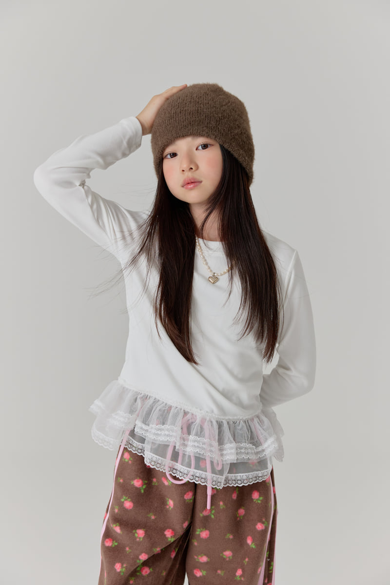 Lilas - Korean Children Fashion - #magicofchildhood - Sweetie Lace Tee - 5