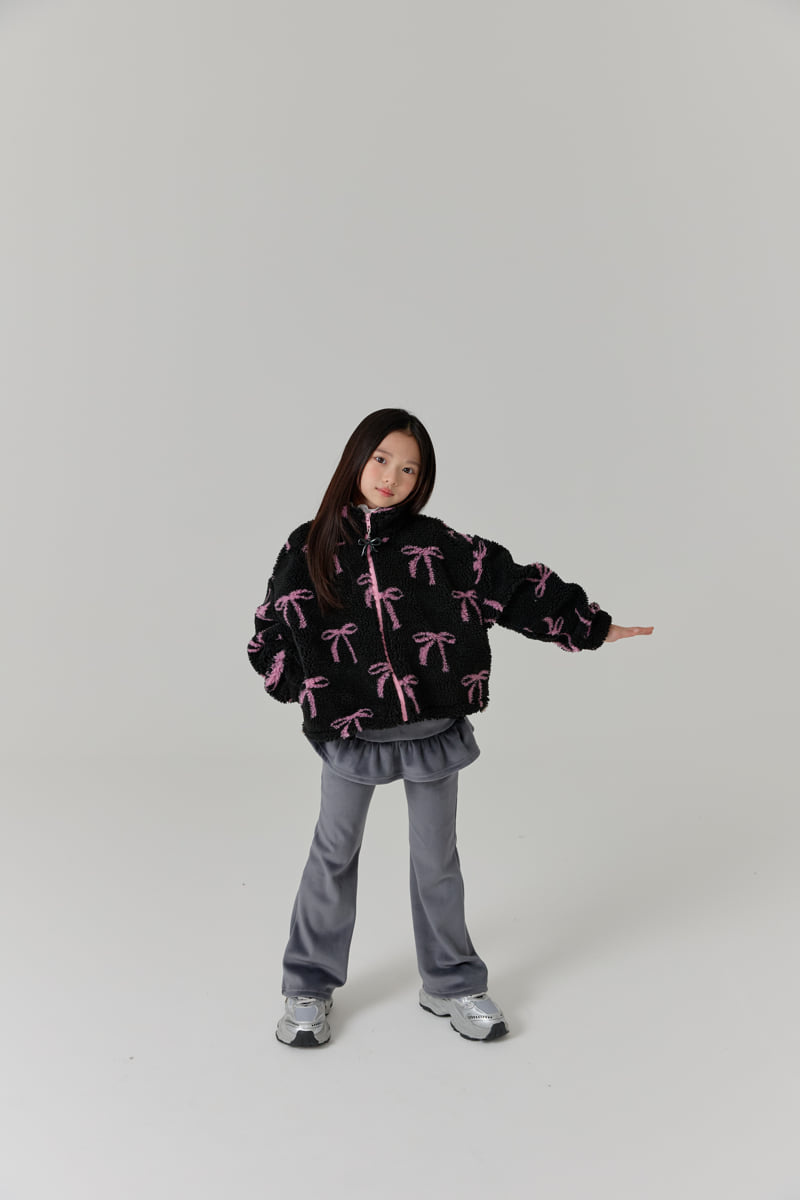 Lilas - Korean Children Fashion - #magicofchildhood - Ribbon Fleece Jacket - 7