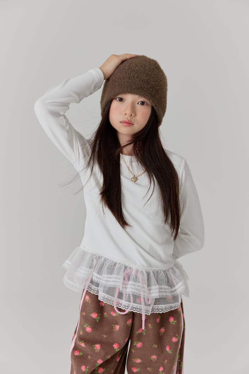 Lilas - Korean Children Fashion - #minifashionista - Sweetie Lace Tee - 6
