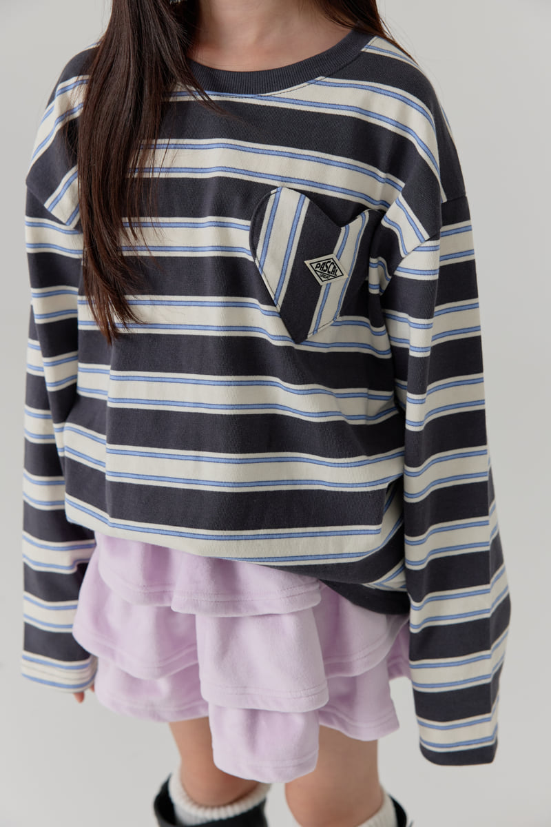 Lilas - Korean Children Fashion - #minifashionista - Heart Stripe Long Tee - 7