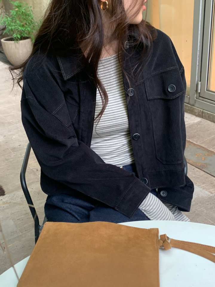 Logarden - Korean Women Fashion - #momslook - Corduroy Deer Jacket - 10