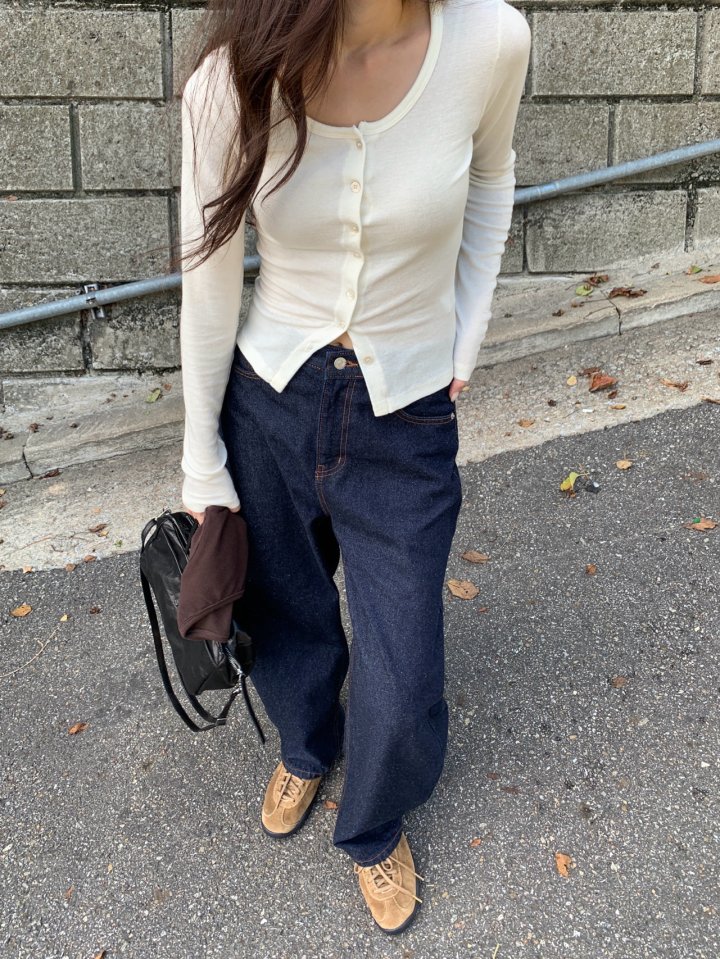 Logarden - Korean Women Fashion - #momslook - Ribbon Denim Pants - 6