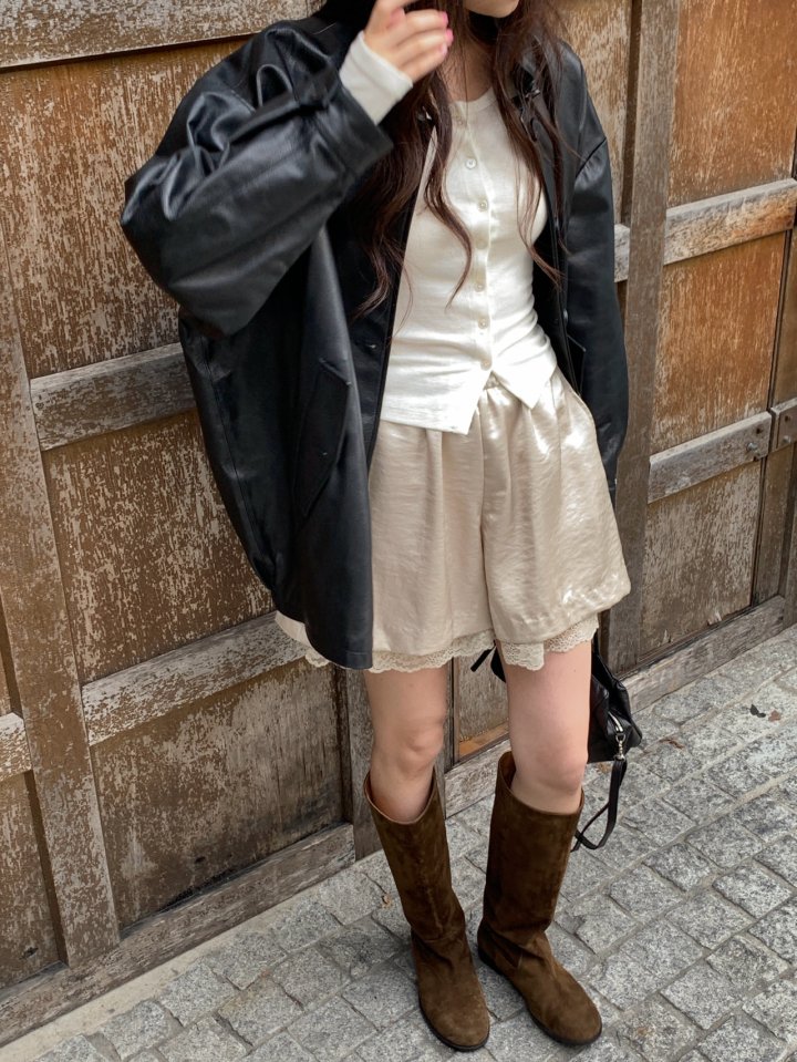 Logarden - Korean Women Fashion - #momslook - Satin Lace Pants - 2
