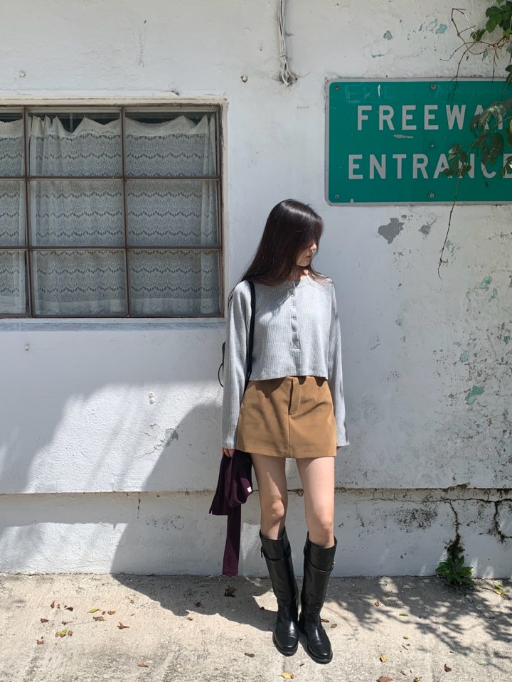 Logarden - Korean Women Fashion - #momslook - Suede Skort - 3