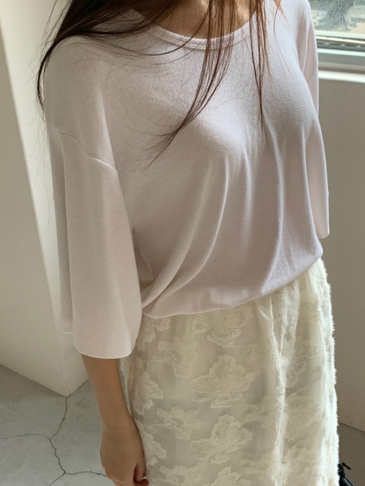 Logarden - Korean Women Fashion - #momslook - Angora Slit Tee - 8