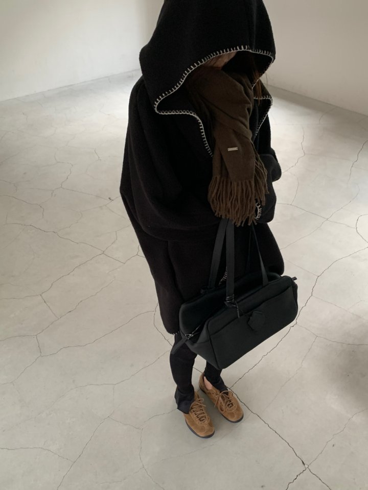 Logarden - Korean Women Fashion - #momslook - Fleece Hood Cardigan - 12