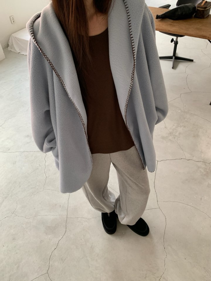 Logarden - Korean Women Fashion - #womensfashion - Fleece Hood Cardigan - 4