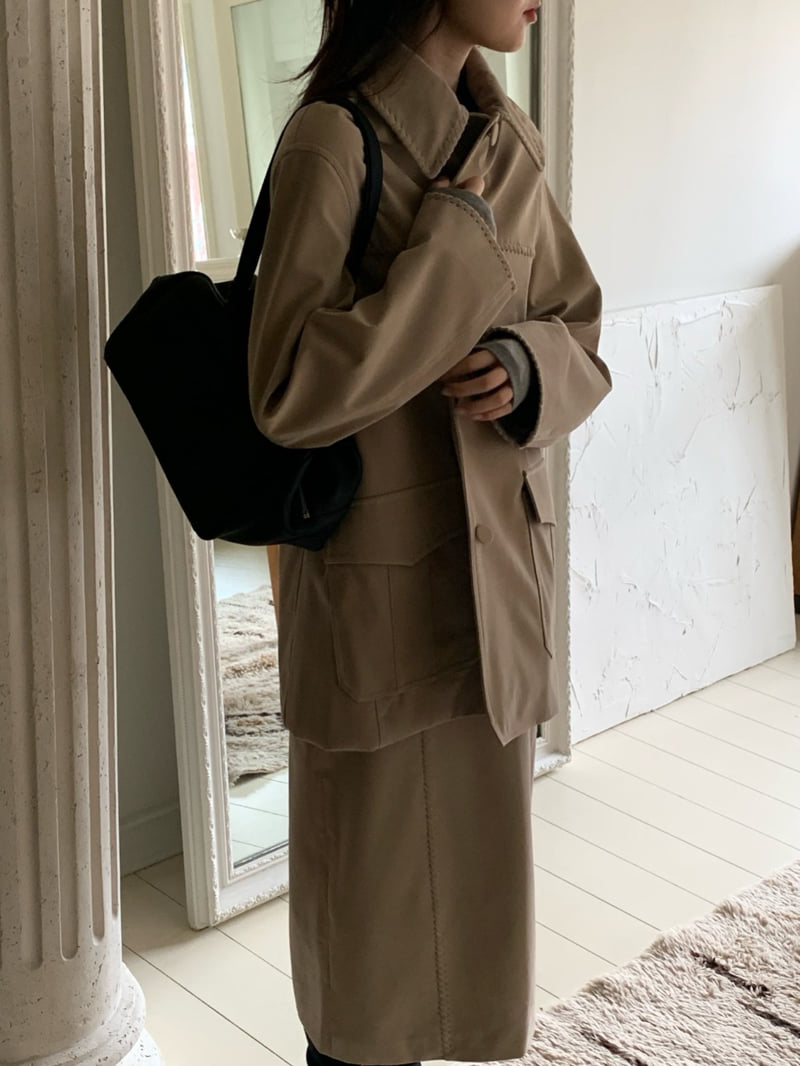 Logarden - Korean Women Fashion - #momslook - Braided Suede Jacket - 6
