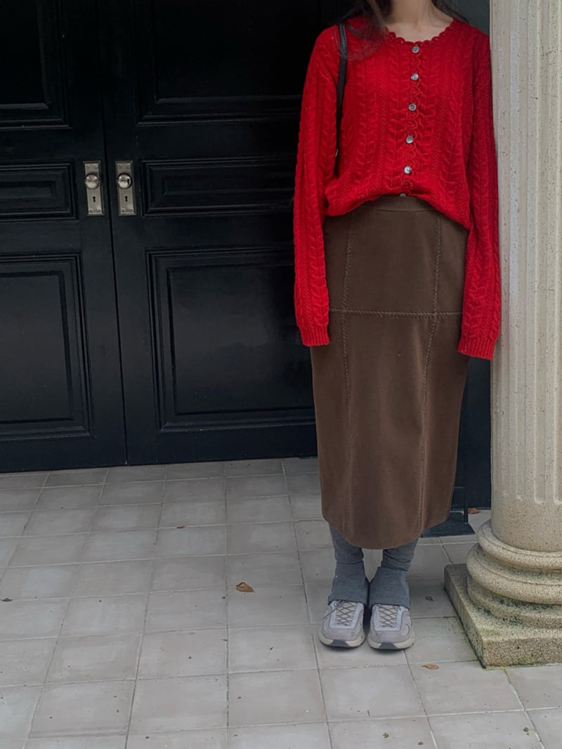 Logarden - Korean Women Fashion - #momslook - Braided Suede Skirt - 11