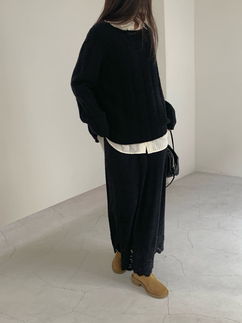 Logarden - Korean Women Fashion - #momslook - Jenny Boat Neck Knit - 9