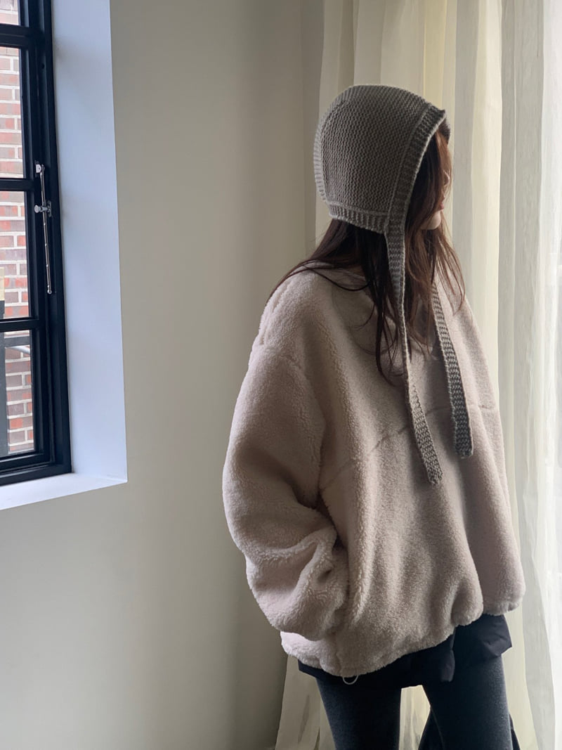 Logarden - Korean Women Fashion - #momslook - Fleece Sweatshirt - 5
