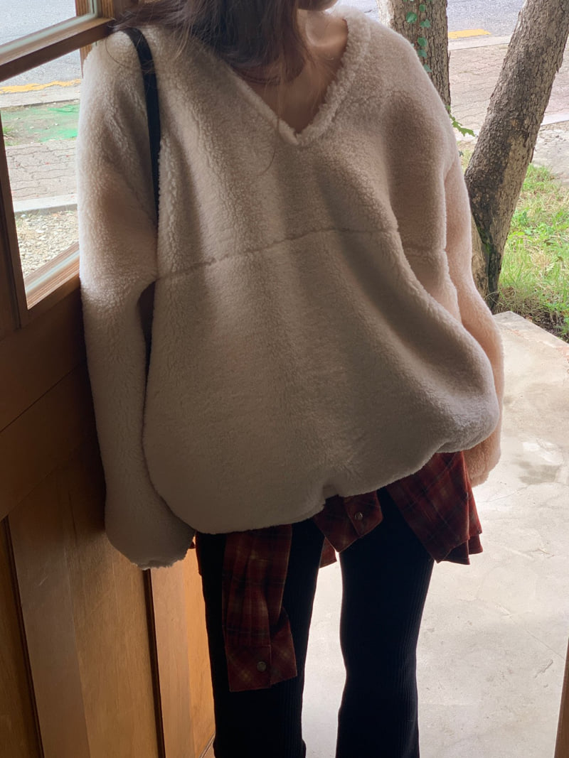 Logarden - Korean Women Fashion - #momslook - Fleece Sweatshirt - 9