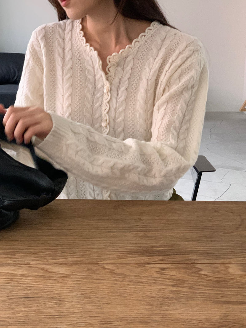 Logarden - Korean Women Fashion - #momslook - Kerry Wool Cardigan - 11