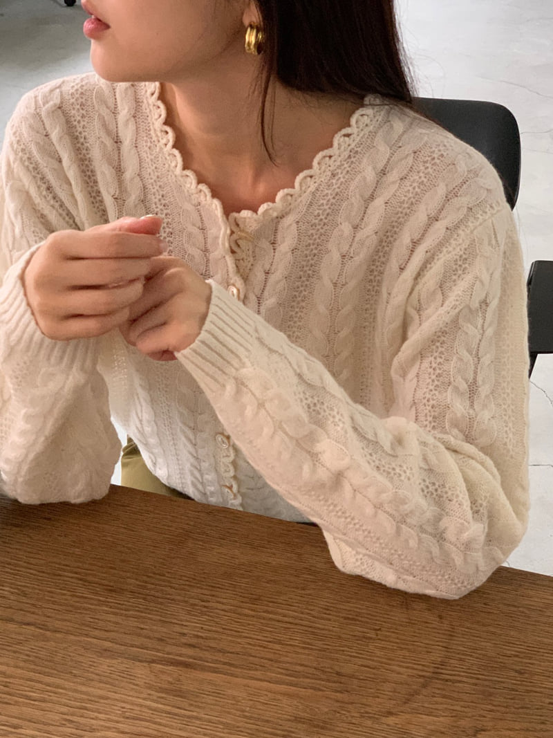 Logarden - Korean Women Fashion - #momslook - Kerry Wool Cardigan - 5