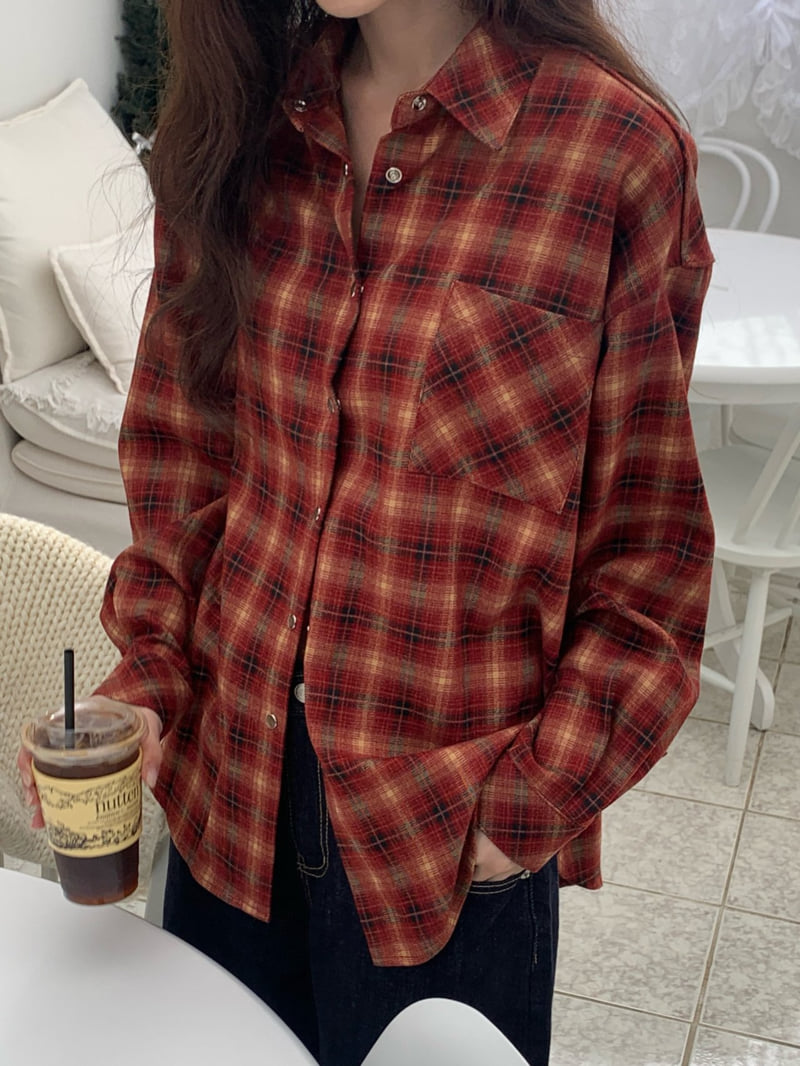 Logarden - Korean Women Fashion - #momslook - Henry Check Shirt - 6