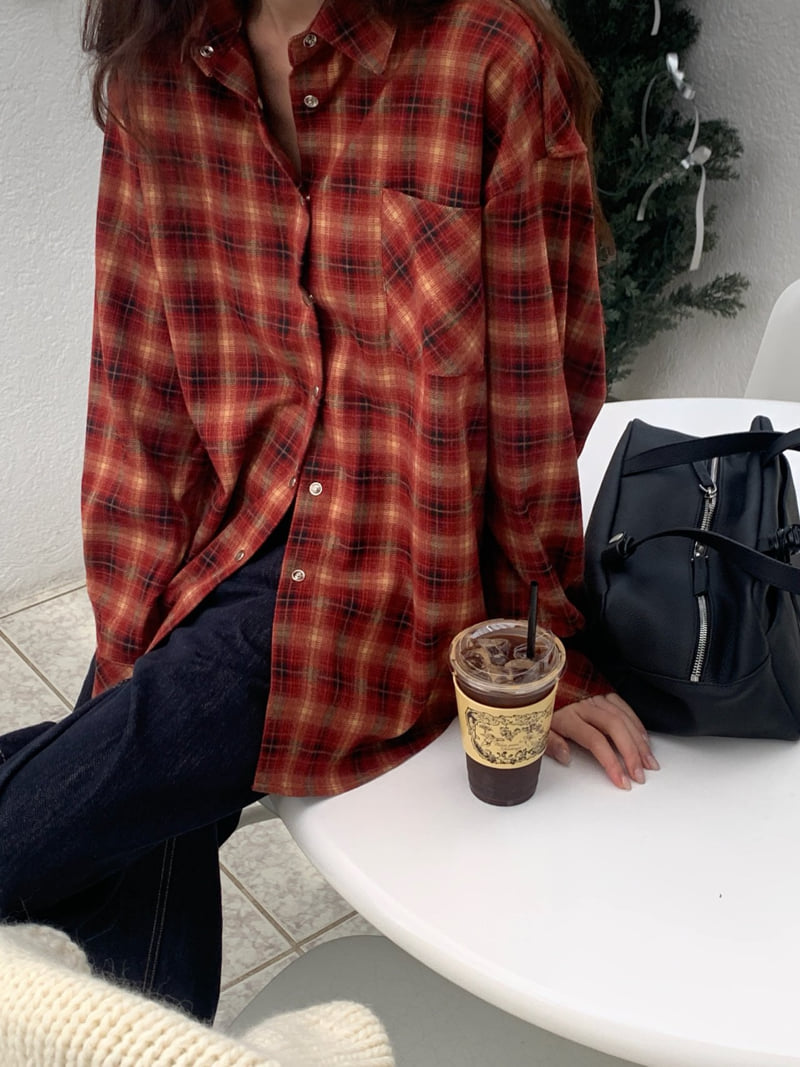 Logarden - Korean Women Fashion - #momslook - Henry Check Shirt - 7