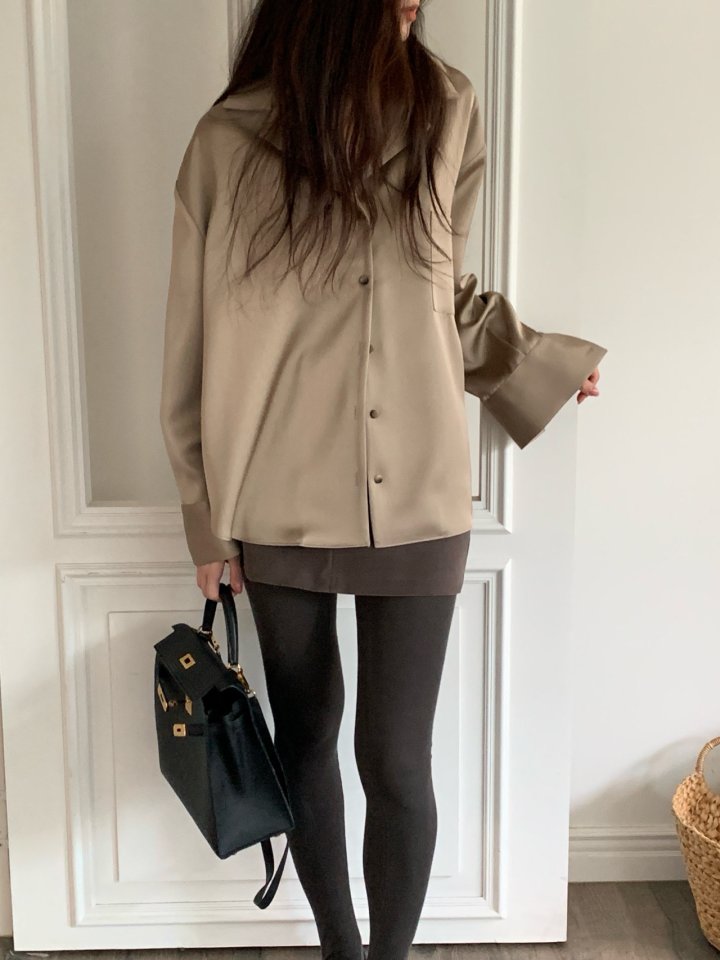 Logarden - Korean Women Fashion - #pursuepretty - Kendall Satin Blouse - 9