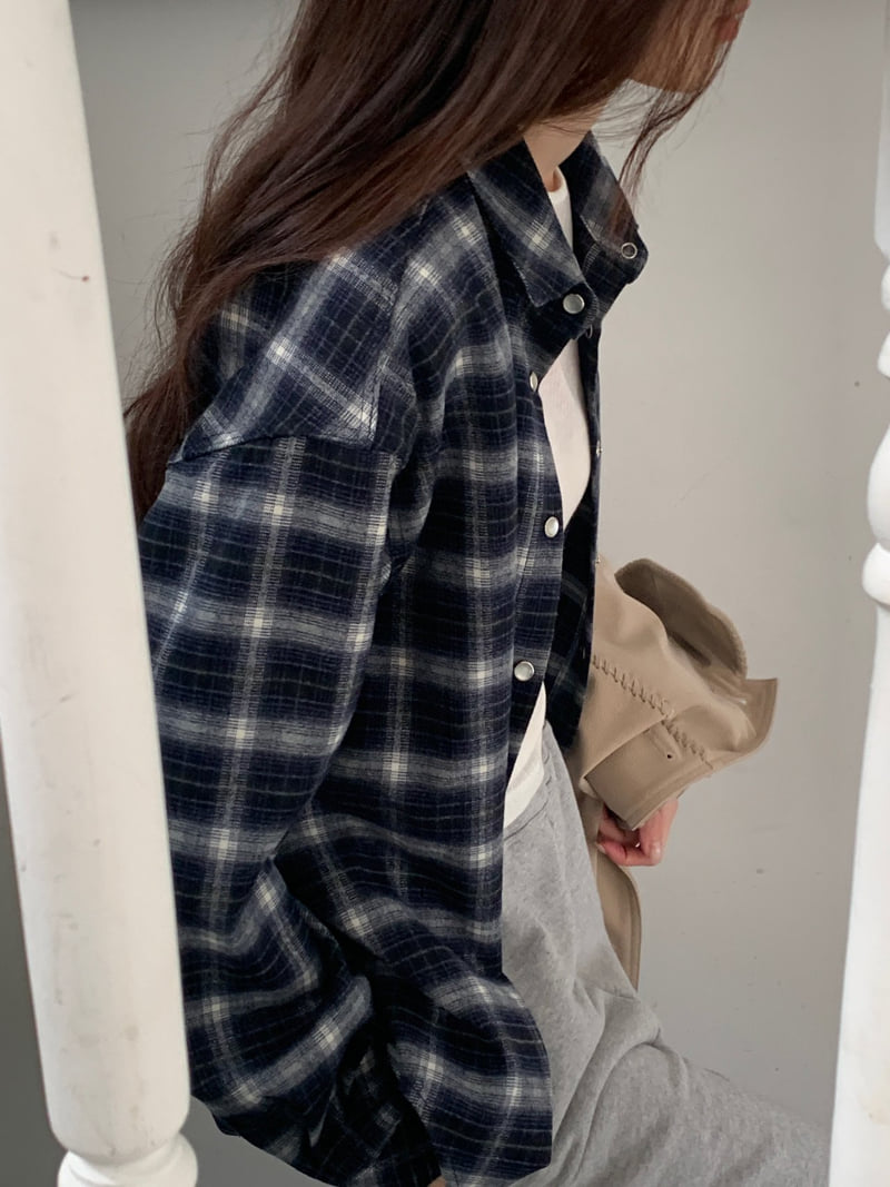 Logarden - Korean Women Fashion - #pursuepretty - Henry Check Shirt - 12
