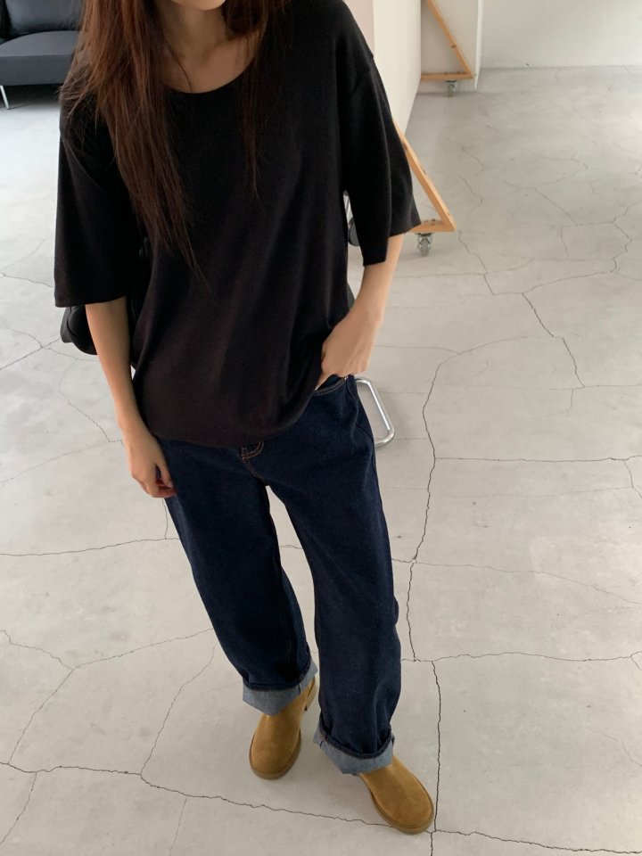Logarden - Korean Women Fashion - #shopsmall - Angora Slit Tee - 5
