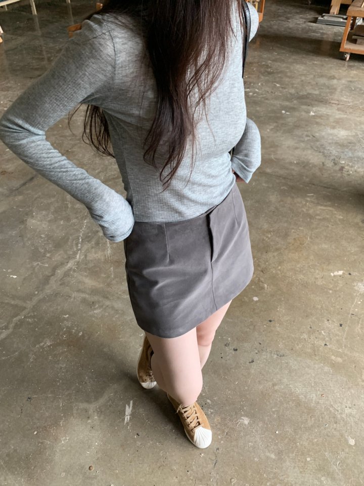 Logarden - Korean Women Fashion - #vintageinspired - Suede Skort - 9