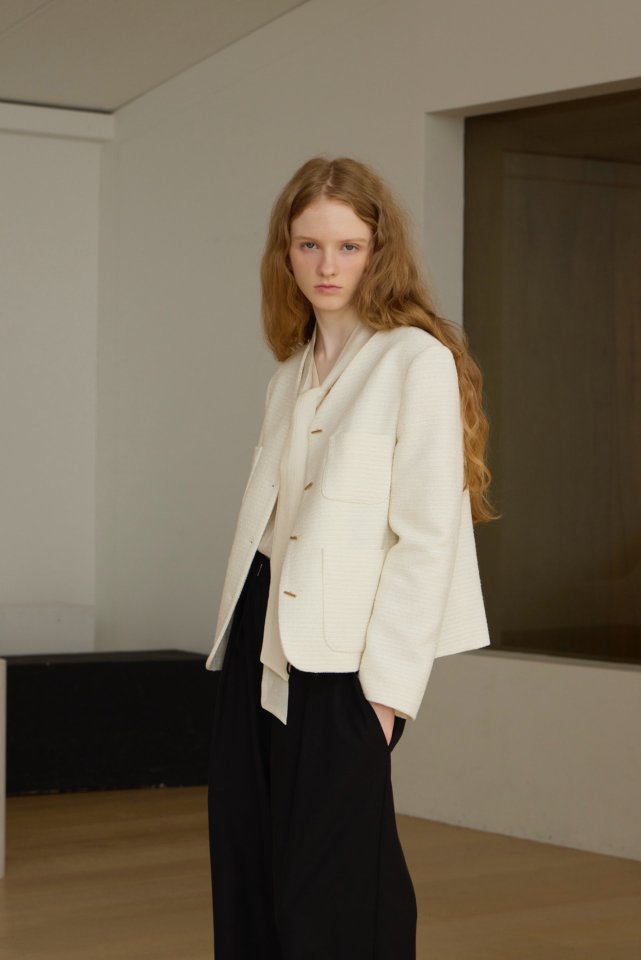 Logarden - Korean Women Fashion - #vintageinspired - V Wool Jacket - 8