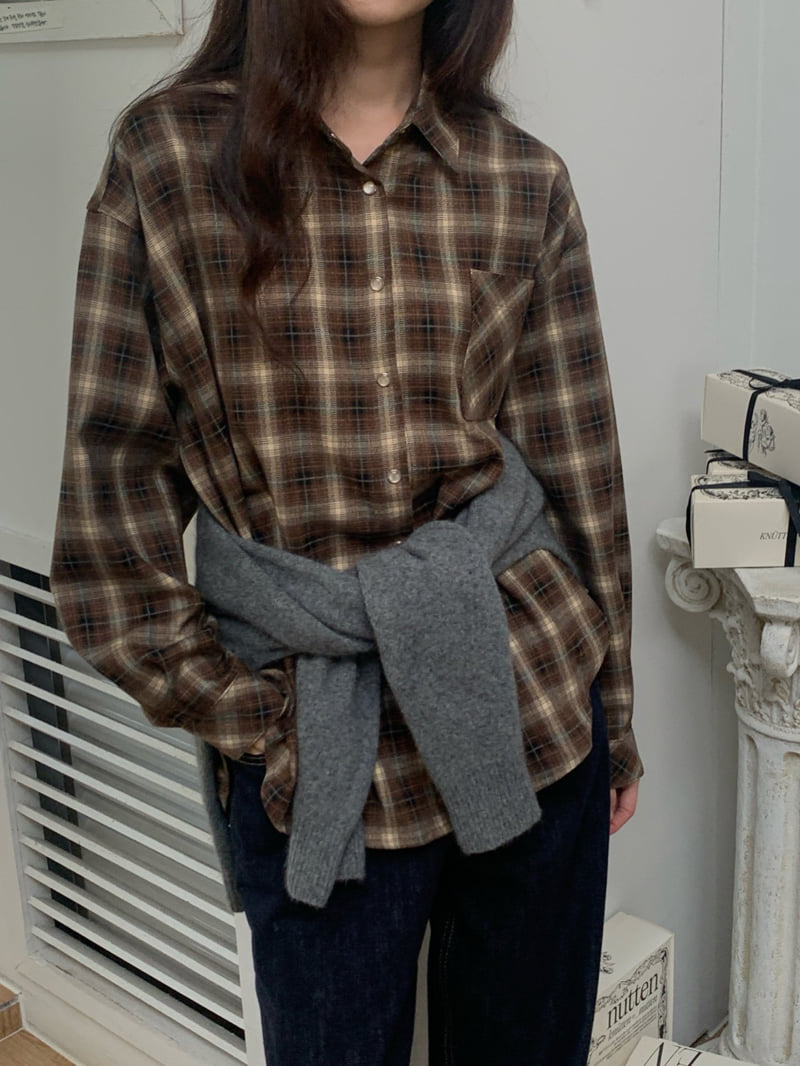 Logarden - Korean Women Fashion - #vintageinspired - Henry Check Shirt - 10