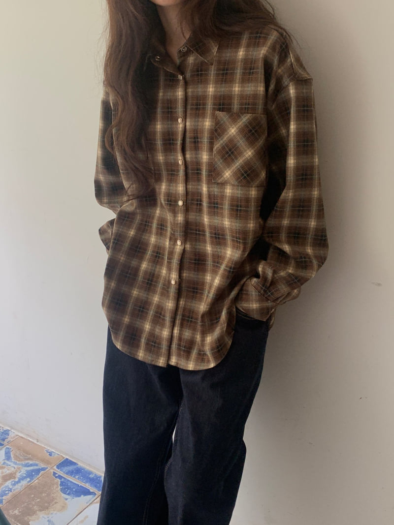Logarden - Korean Women Fashion - #vintagekidsstyle - Henry Check Shirt - 11