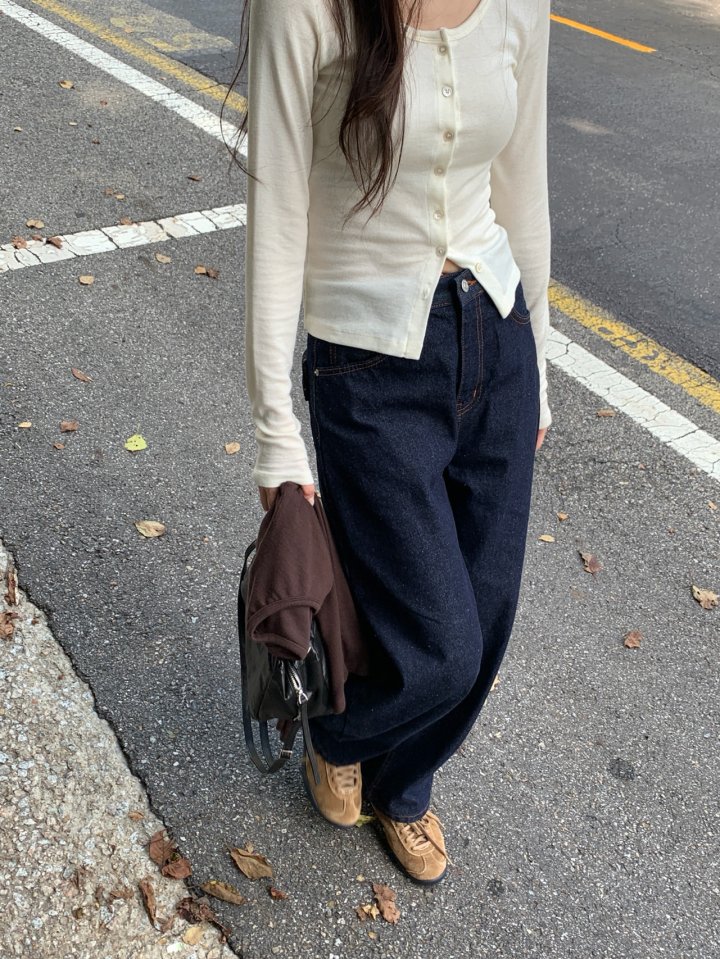 Logarden - Korean Women Fashion - #womensfashion - Ribbon Denim Pants - 7