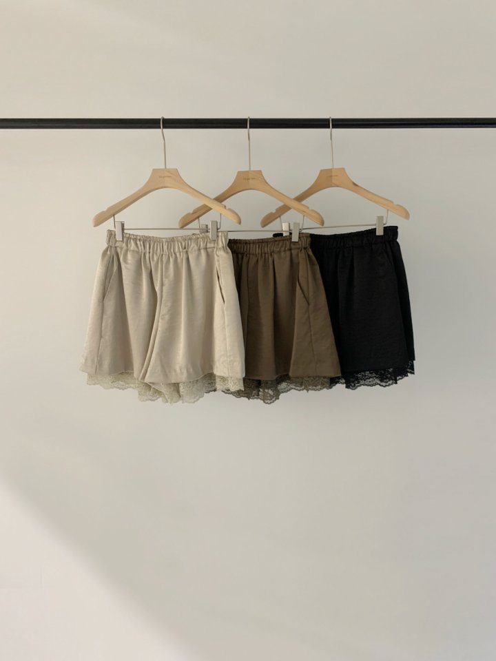 Logarden - Korean Women Fashion - #womensfashion - Satin Lace Pants