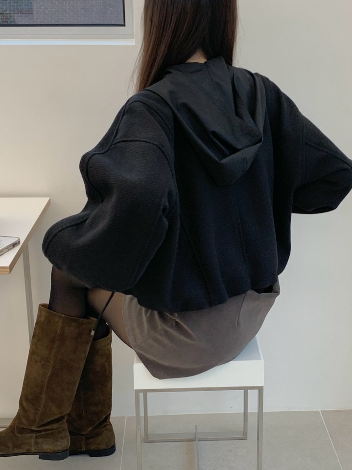 Logarden - Korean Women Fashion - #womensfashion - Knit Hoodie Jumper - 5