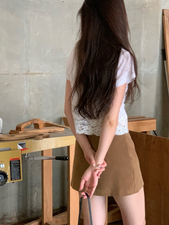 Logarden - Korean Women Fashion - #momslook - Suede Skort - 4