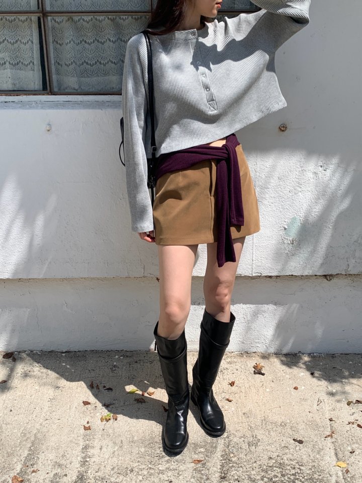 Logarden - Korean Women Fashion - #womensfashion - Suede Skort - 8