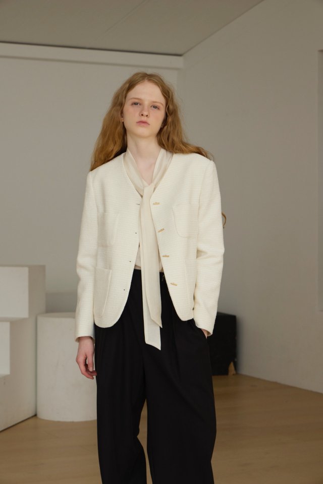 Logarden - Korean Women Fashion - #womensfashion - V Wool Jacket - 7