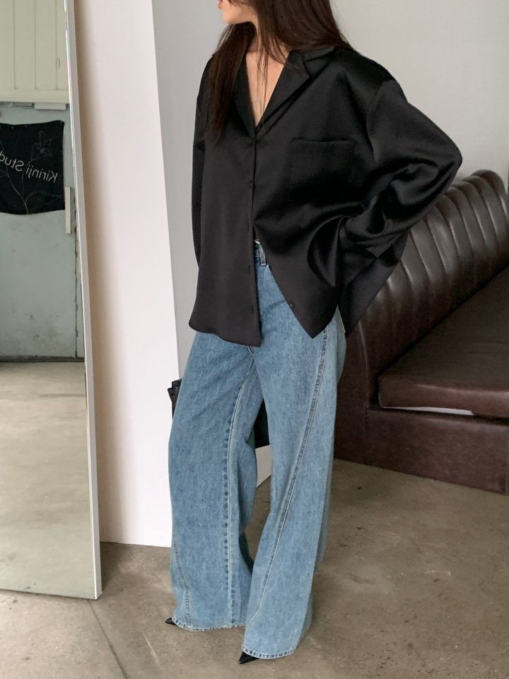 Logarden - Korean Women Fashion - #womensfashion - Kendall Satin Blouse - 6