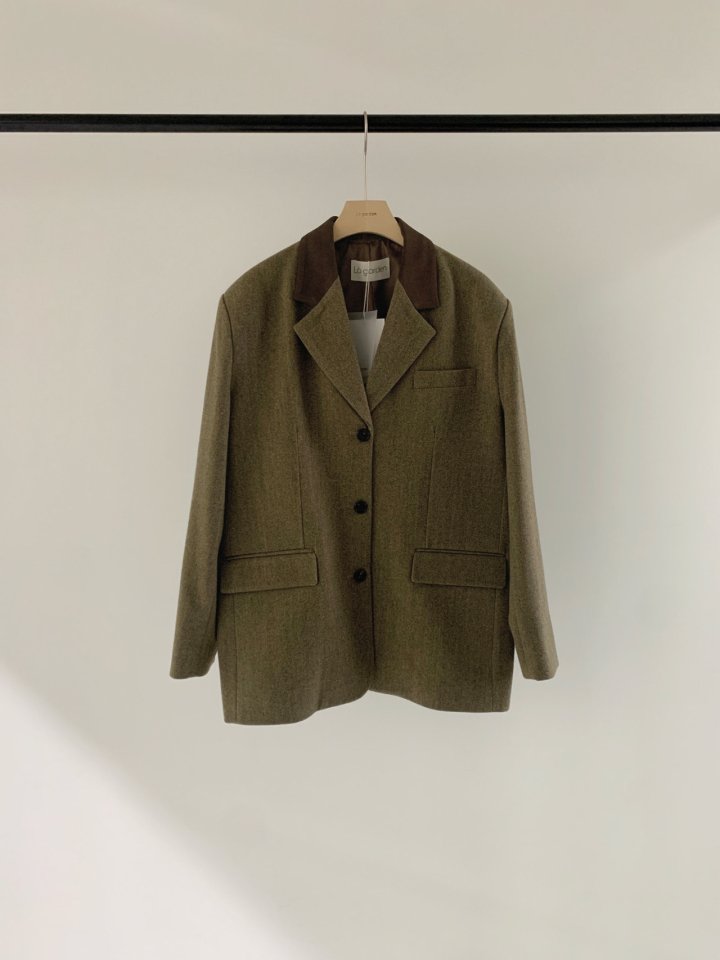 Logarden - Korean Women Fashion - #womensfashion - Contrast Collar Jacket