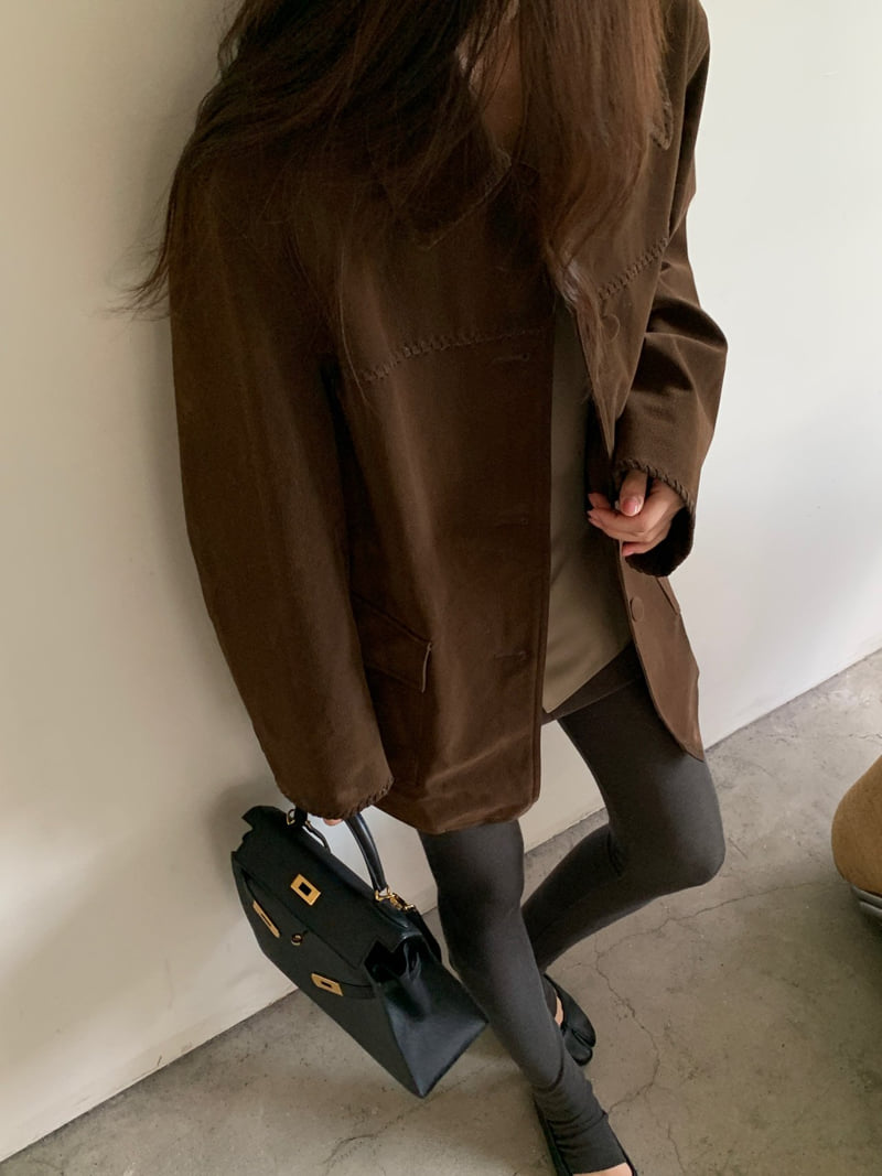 Logarden - Korean Women Fashion - #womensfashion - Braided Suede Jacket - 11